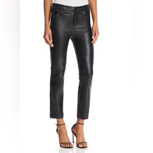 J Brand Ruby High Rise Coated Denim in Galactic Black Size 27